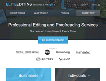 Tablet Screenshot of eliteediting.com